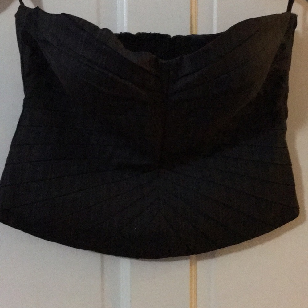 Gray scalloped corset